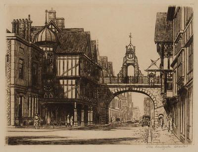 Street scenes of Town of Chester (The Eastgate Chester)